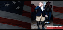 Double Amputee Standing And Saluting